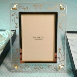 MIKIMOTO International Photo Frame VINTAGE ORIGINAL BOX 4 5/8" X 6"